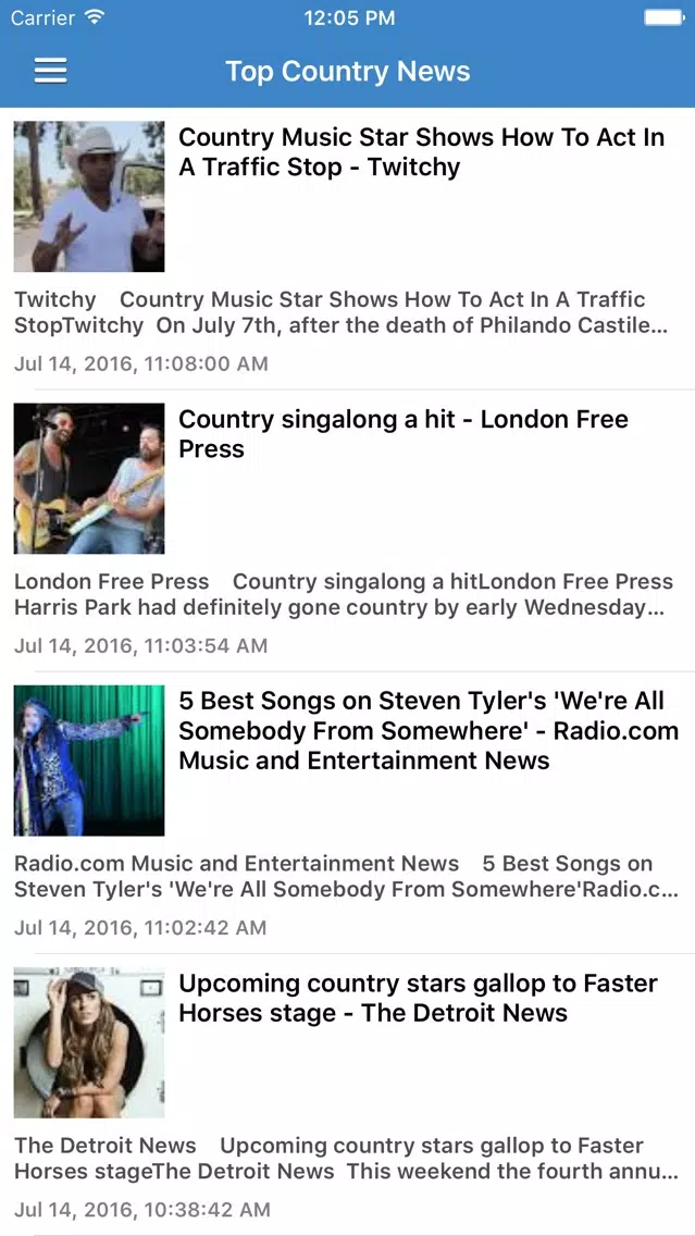 Zrzuty ekranu Country Music Pro - Songs, Radio, Music Videos & News