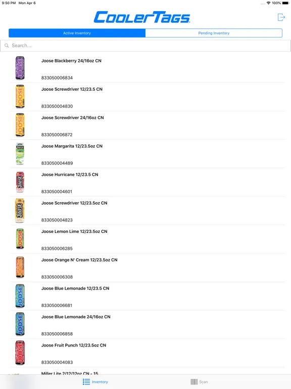 CoolerTags Inventory App iPad  Screenshots