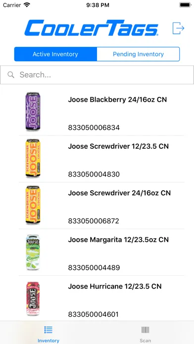 CoolerTags Inventory App Screenshots