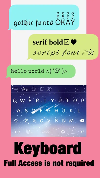 Capturas de tela do Color Fonts Keyboard: Cute Bio