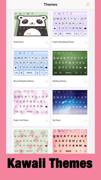Capturas de tela do Color Fonts Keyboard: Cute Bio