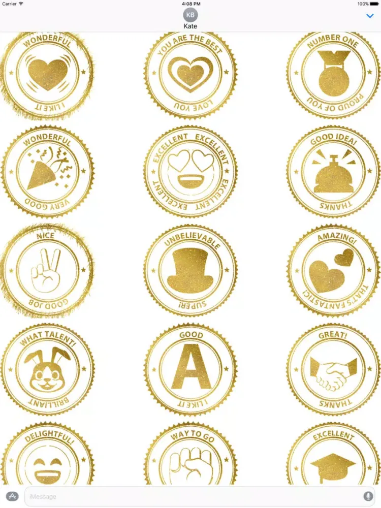 Скриншоты Goldmoji - Reward Sticker Pack iPad 
