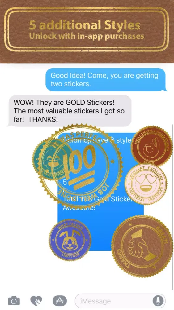 Скриншоты Goldmoji - Reward Sticker Pack