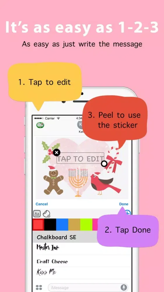 Captures d'écran de Snow Sticker Maker, winter stickers & 2017 sticker