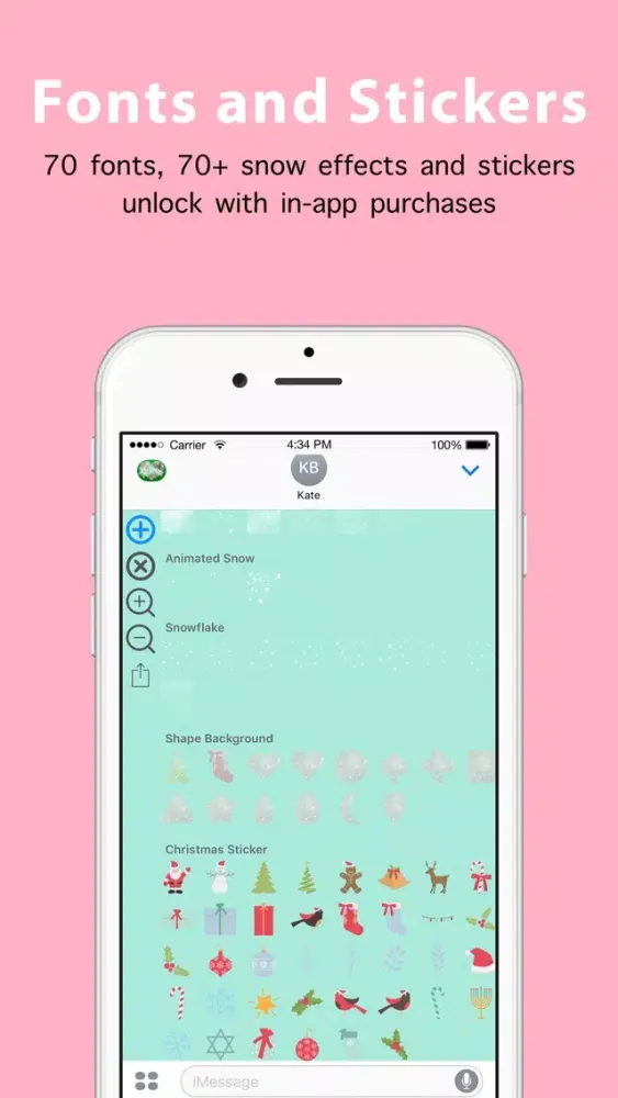 Captures d'écran de Snow Sticker Maker, winter stickers & 2017 sticker