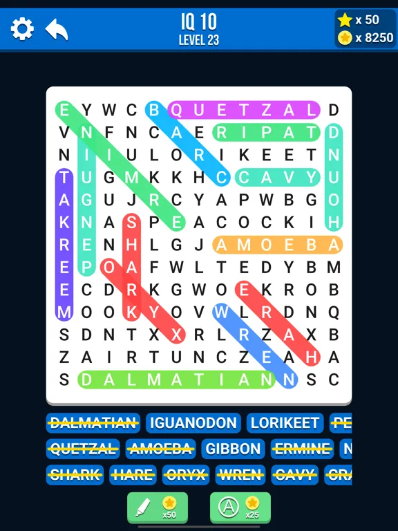 Capturas de tela do Word Search IQ: Puzzle Games iPad 