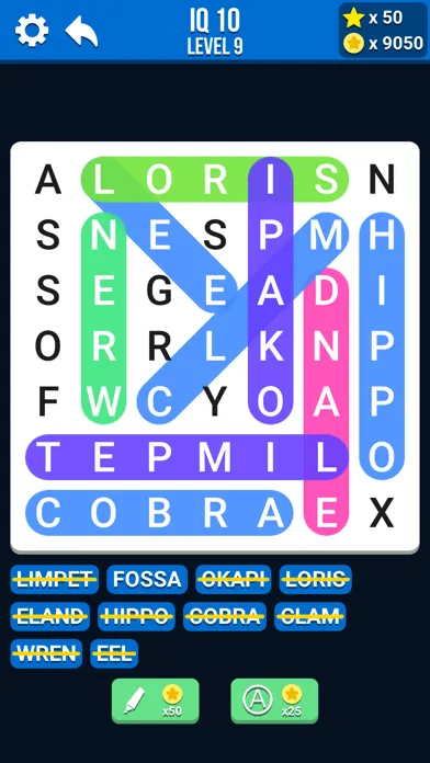 Capturas de tela do Word Search IQ: Puzzle Games