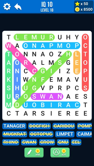Capturas de tela do Word Search IQ: Puzzle Games