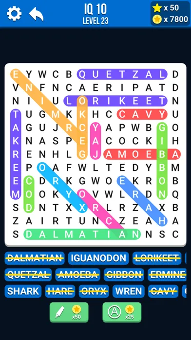 Capturas de tela do Word Search IQ: Puzzle Games
