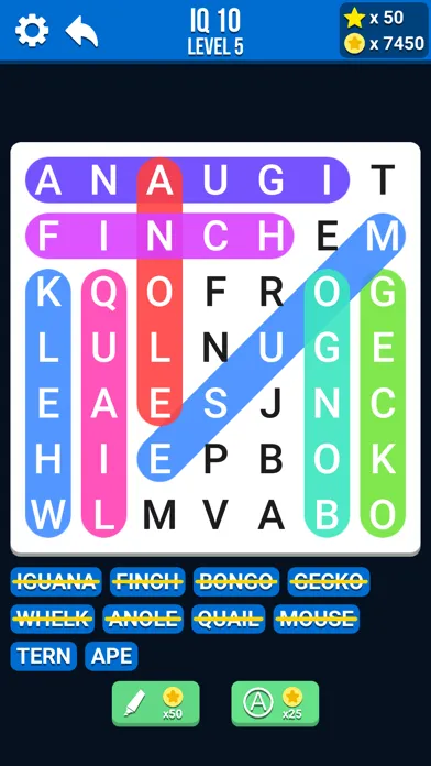 Capturas de tela do Word Search IQ: Puzzle Games