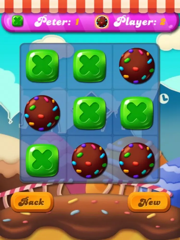 Candy Tic Tac Toe iPad  スクリーンショット
