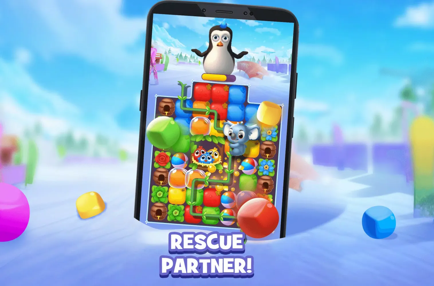 Tangkapan layar Penguin Blast