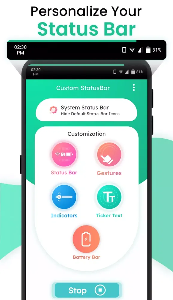Zrzuty ekranu Statusbar Icon Hider Customize