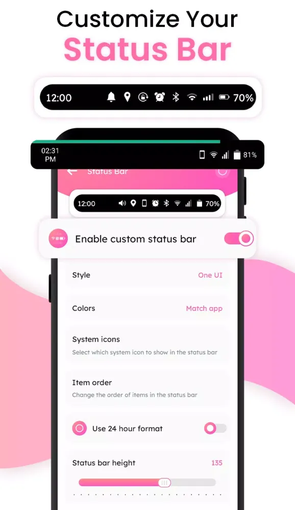 Zrzuty ekranu Statusbar Icon Hider Customize