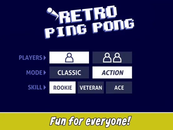 Tangkapan skrin Retro Ping Pong iPad 