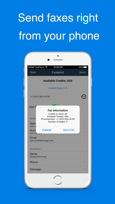 Ảnh chụp màn hình của Easy Fax - send fax from phone