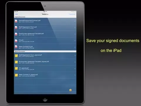 Capturas de pantalla de TurboSign Pro - Quickly Sign and Fill PDF Documents iPad 