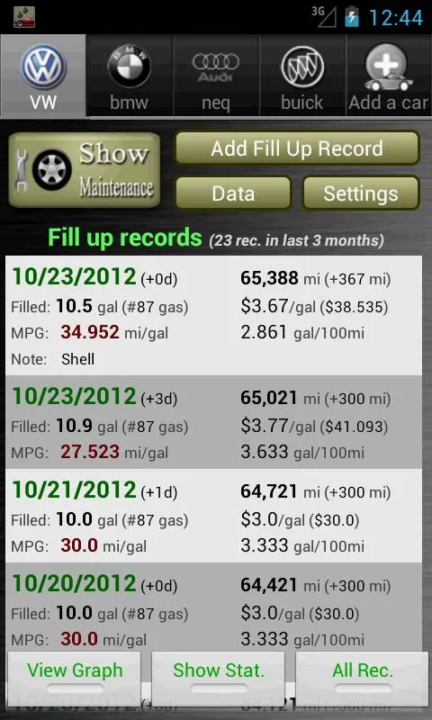 Car Maintenance Reminder Lite Screenshots