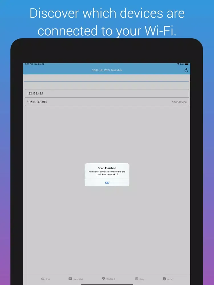 Captures d'écran de WiFi Network Scanner Analyzer iPad 
