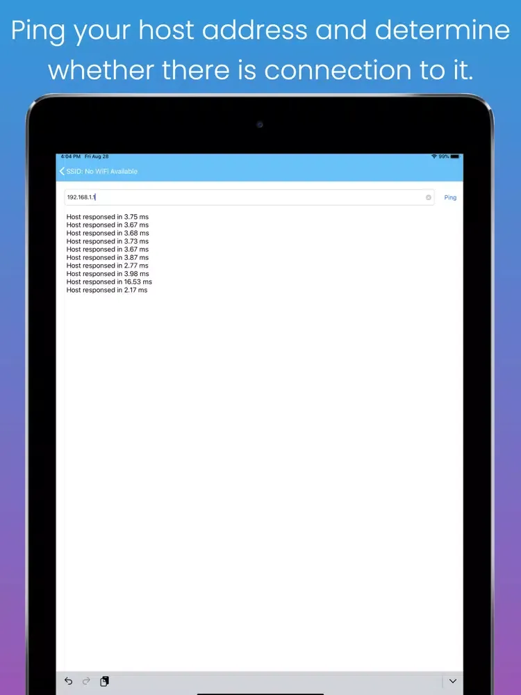 Captures d'écran de WiFi Network Scanner Analyzer iPad 