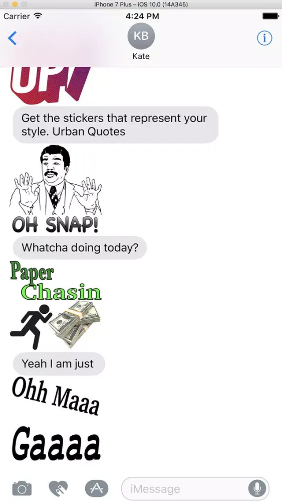 Urban Quotes Sticker Pack Screenshots