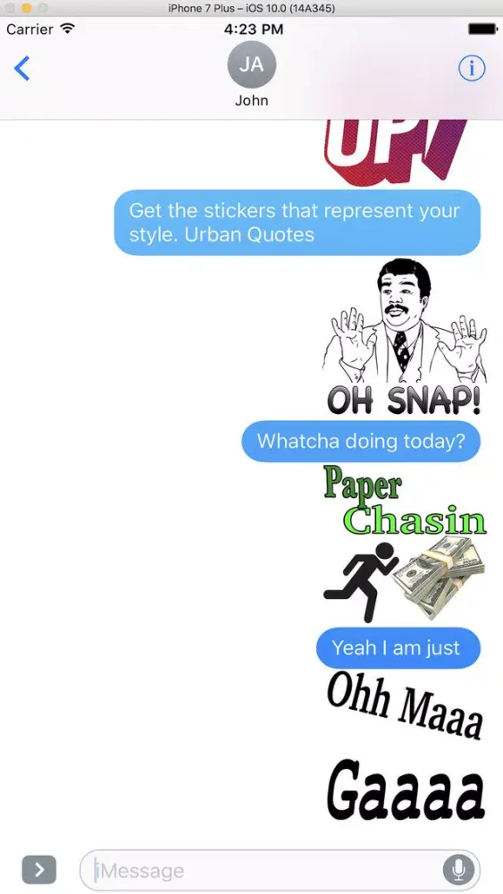 Urban Quotes Sticker Pack Screenshots