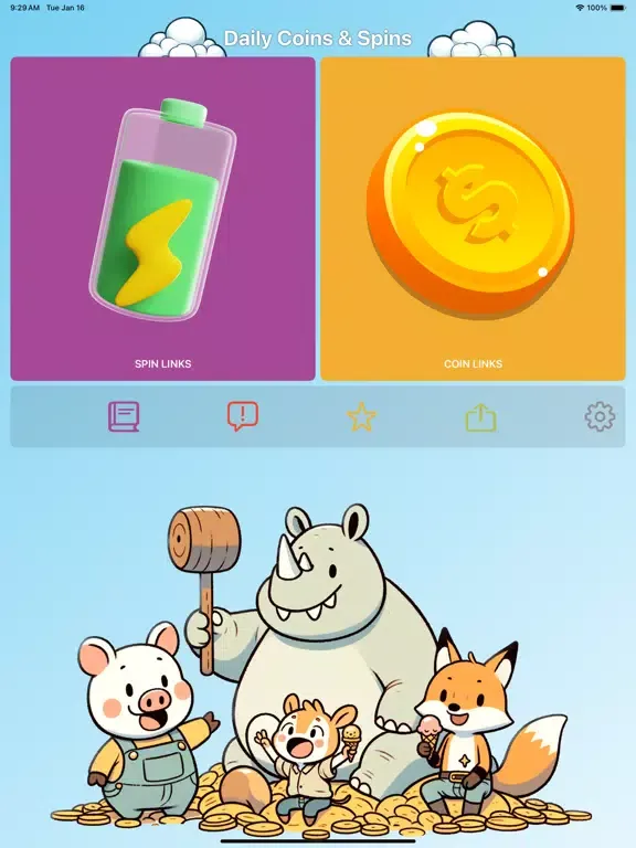 Daily Spin Link CM Spin iPad  Screenshots