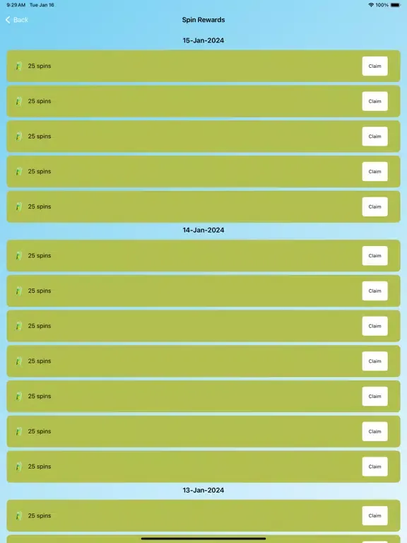 Daily Spin Link CM Spin iPad  Screenshots