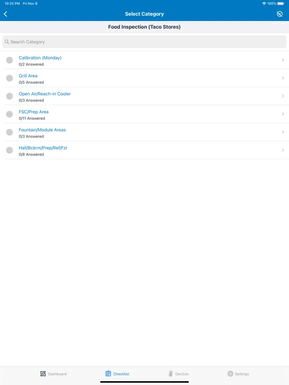 Zrzuty ekranu DCC HACCP Manager Mobile iPad 