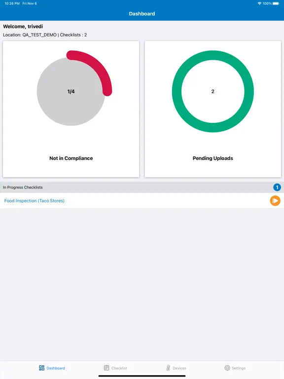 Zrzuty ekranu DCC HACCP Manager Mobile iPad 