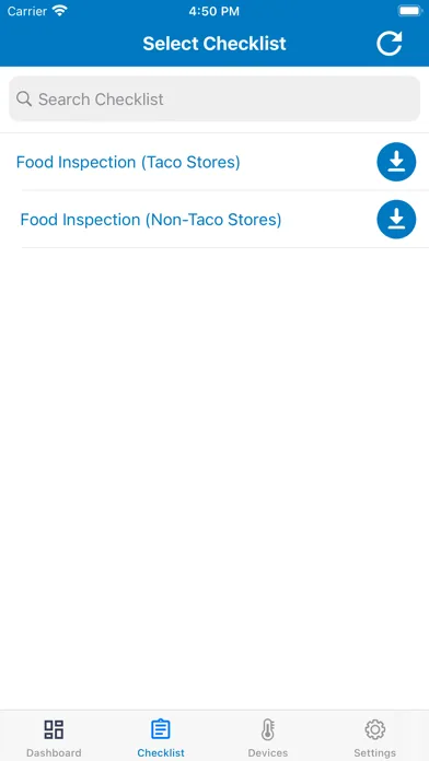 Zrzuty ekranu DCC HACCP Manager Mobile