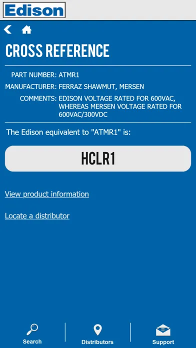 Screenshot di Edison XRef