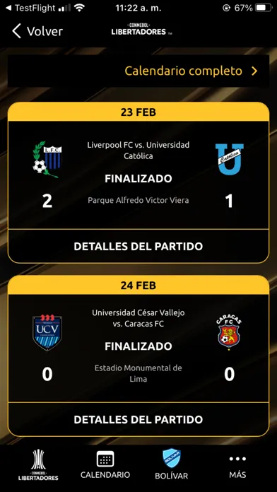 Screenshot di CONMEBOL Libertadores