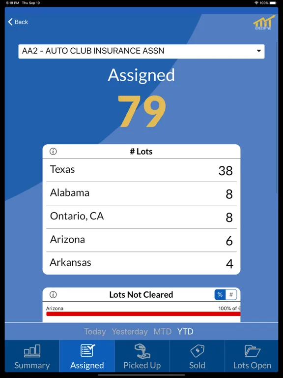 Copart - Seller Mobile iPad  스크린샷