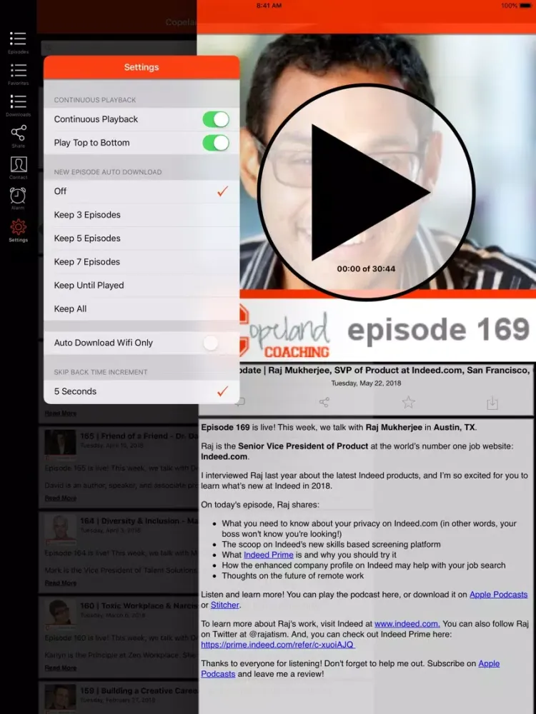 Capturas de pantalla de Copeland Coaching iPad 