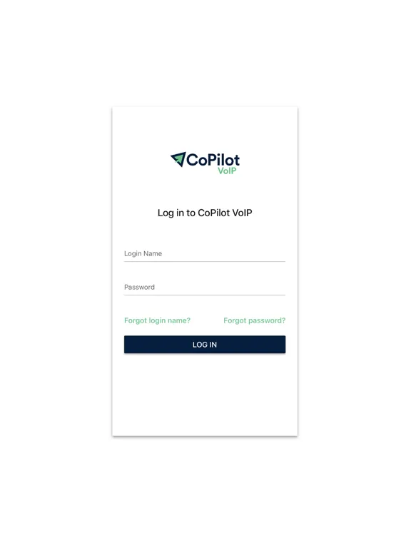 Tangkapan skrin CoPilot VoIP iPad 