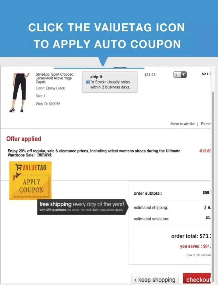 ValueTag: Automatic Coupons Deals & Best Price Scan iPad  स्क्रीनशॉट