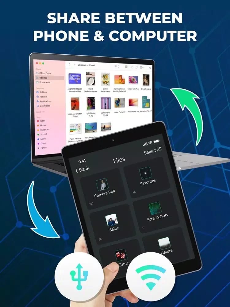 Copy My Data : File Transfer iPad 应用截图
