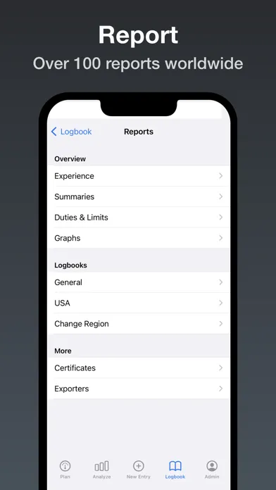 Screenshot di LogTen Pilot Logbook