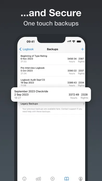 Screenshot di LogTen Pilot Logbook