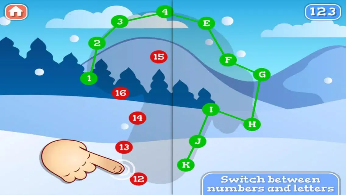 Tangkapan layar Christmas Numbers - Dot to Dot for Kids