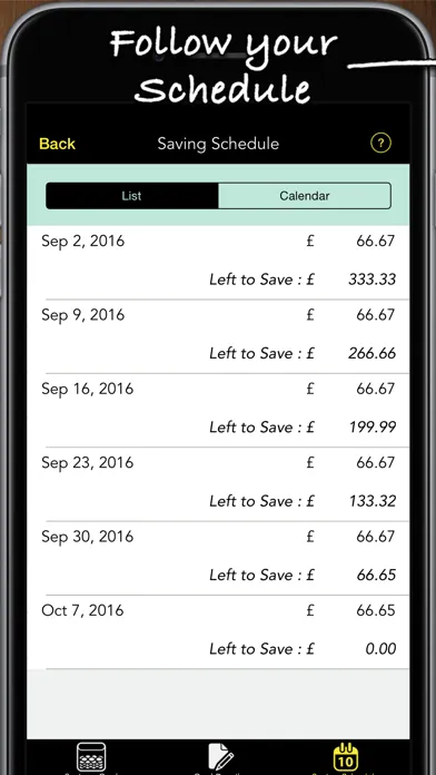 Savings Goals应用截图