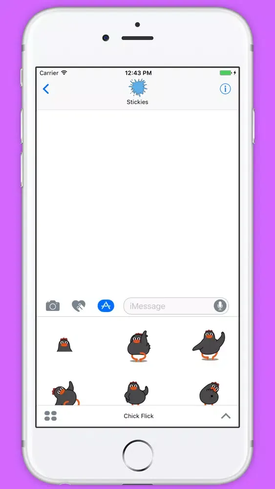 ภาพหน้าจอของ Chick Flick Animated Stickers