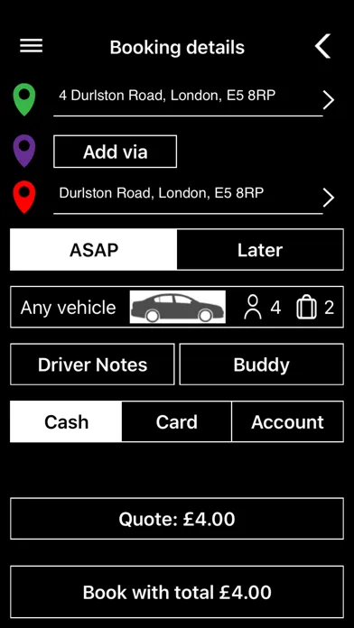 ภาพหน้าจอของ Emess Cars  London's Minicab