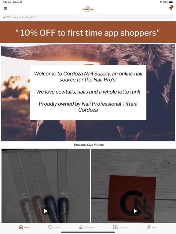 Скриншоты Cordoza Nail Supply iPad 