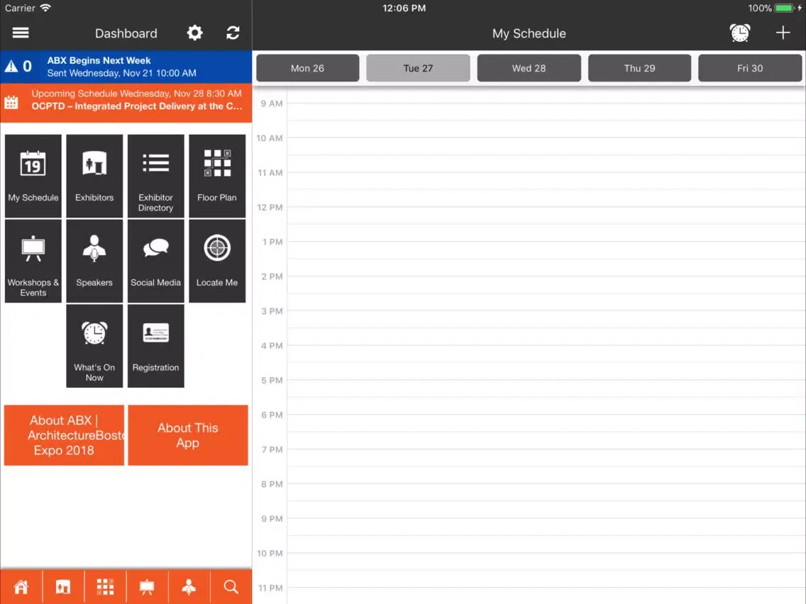 Ảnh chụp màn hình của ABX | ArchitectureBoston Expo iPad 