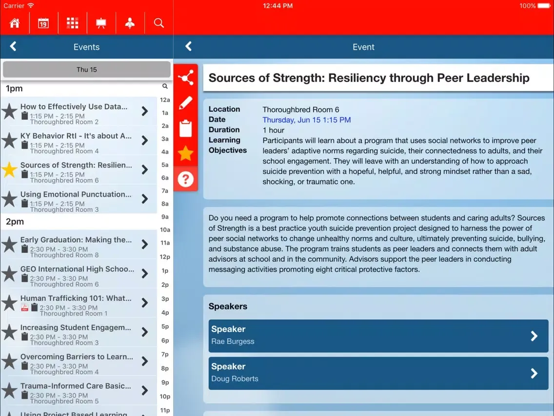 Persistence to Graduation 2017 iPad  Ekran Görüntüleri