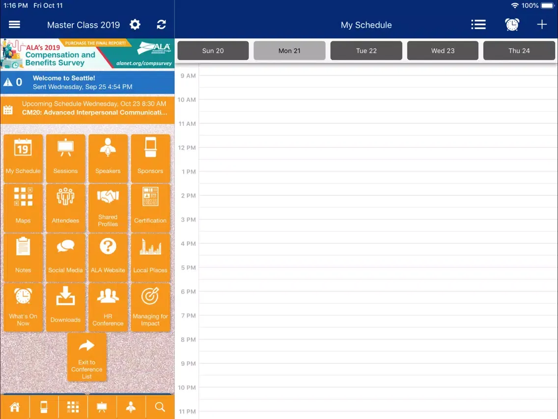 ALA-Events iPad  سکرین شاٹس