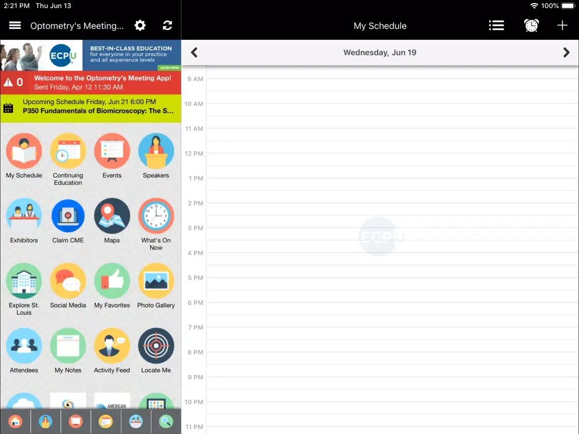Capturas de pantalla de Optometry's Meeting iPad 