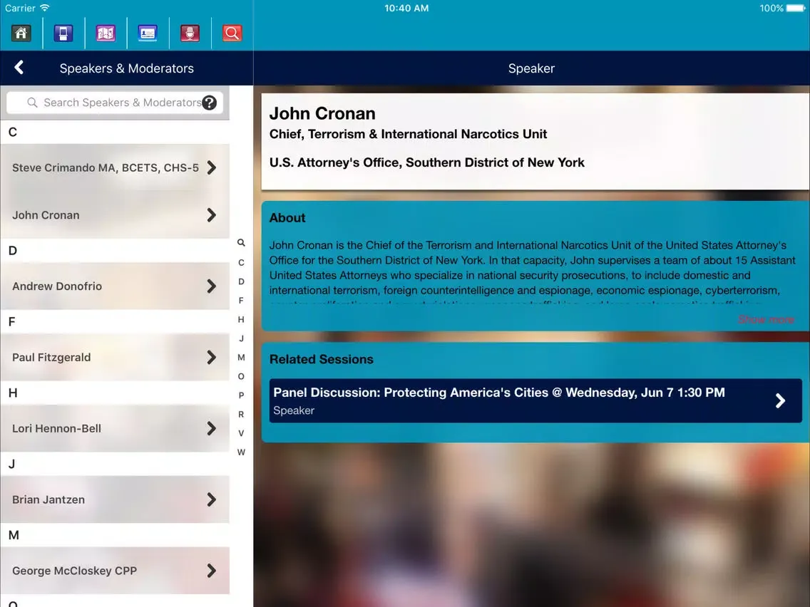 ASIS 27th NYC Security Conference and Expo iPad  Screenshots